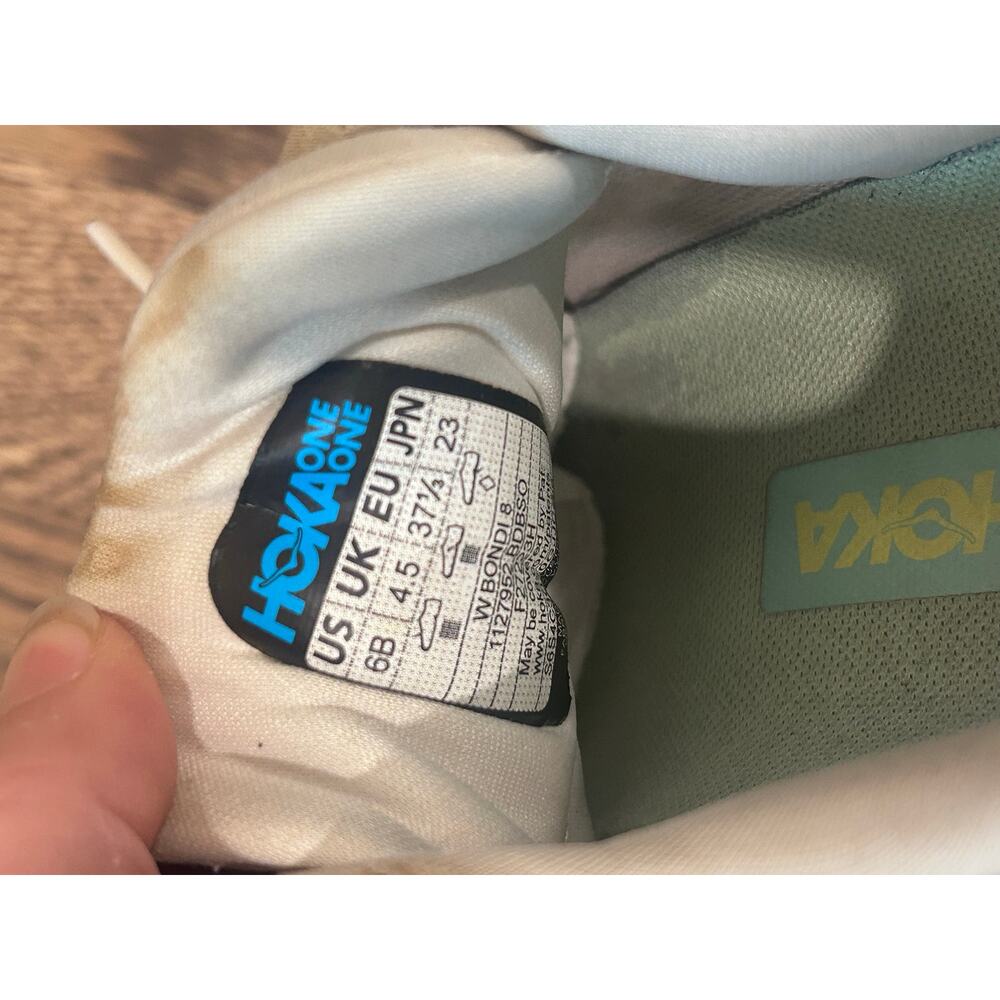 HOKA Bondi 8 Women’s Running Shoes Sz 6 Sunlit Ocean Sneaker Athleisure Walking - Picture 8 of 9